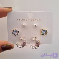 پک گوشواره ۳ جفتی ستاره و مروارید