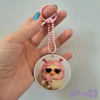 چارم بگ و آویز کیف جوجه گنگ صورتی