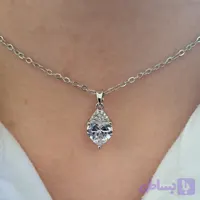 گردنبند با پلاک قلب سفید