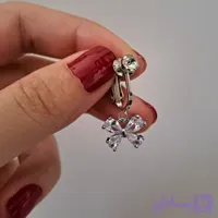 پیرسینگ فیک ناف ( بدون نیاز به سوراخ کردن ) طرح پروانه (کد I3EYF)