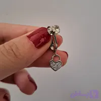 پیرسینگ فیک ناف ( بدون نیاز به سوراخ کردن ) طرح قلب