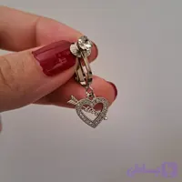 پیرسینگ فیک ناف ( بدون نیاز به سوراخ کردن ) طرح قلب و تیر