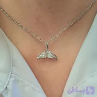 گردنبند دم وال فول نگین