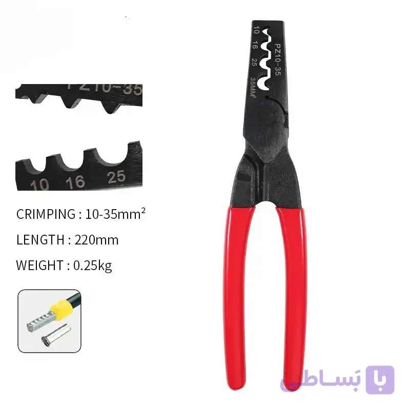 انبر پرس وایرشو دستی مدل PZ10-35 سایز 10 تا 35