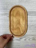 سینی سرو چوبی طرح بیضی متوسط 048