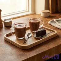 سینی سرو چوبی مدل 027 رزیک وود | مناسب کافی شاپ و پذیرایی