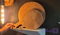 سرویس چوبی 2 سایزی تخته سرو پیتزایی p16