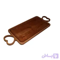 سینی چوبی دسته قلبی بزرگ 076