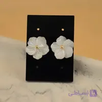 گوشواره طلا گل صدفی | میخی مینیمال