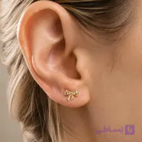 گوشواره طلا پاپیون | گوشواره مینیمال و فانتزی