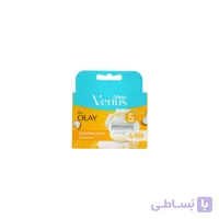 یدک خودتراش ژیلت ونوس 5 لب مدل Olay تعداد 4 عددی