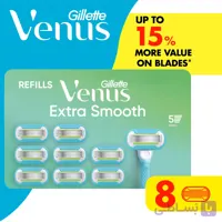 یدک خودتراش ژیلت ونوس 8 عددی مدل Extra Smooth