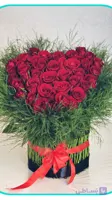 باکس گل قلب ایستاده رز