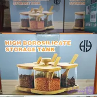 جا ادویه شیشه ای 4 عددی بازار چینی چابهار