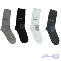 پک 4 جفتی جوراب ساق بلند مردانه چند رنگ نانو کنترل تعریق ، ضد حساسیت (آنتی باکتریال)