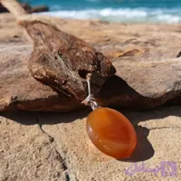 گردنبند عقیق و چوب روسی