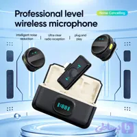 میکروفون یقه‌ای بی‌سیم SX21 تایپ سی دو نفره با کیس شارژ