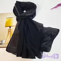 شال مجلسی کرپ نگین دار کد 3042