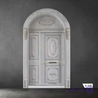 درب ضدسرقت سوپر برجسته لوکس دو لنگه آلدورا روکش بلوط X2-339