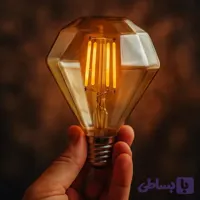 لامپ ادیسونی 4 وات الماس تخت پایه E27