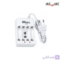 شارژر باتری DRCELL مدل D402 مخصوص باتری‌ های قلمی، نیم‌ قلمی و کتابی 9 ولت