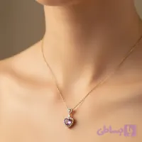 گردنبند قلب نگینی