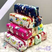 جامدادی طرح چرم تک زیپ طرحدار