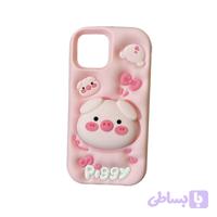 قاب عروسکی سیلیکونی ایفون 12 پرو مدل خوک piggy
