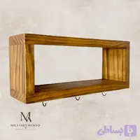 شلف دیواری مدل آویز چوبی w30