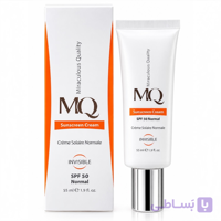 کرم ضدآفتاب بی رنگ نرمال ام کیو + SPF 50 حجم 55 میل (اورجینال)