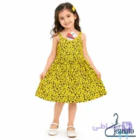 پیراهن زرد دخترانه والمارت سایز 1 تا 2 و 2 تا 3 و 3 تا 4 سال | اصل بنگلادش