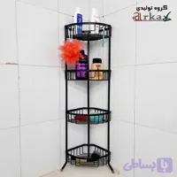 استند کنج چهار طبقه آلومینیومی (تعداد سیم و عمق بیشتر طبقات)