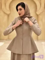 ست کت و دامن نور امید برند یگانه نوکار با جنس فاستونی درجه یک
