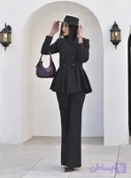 کت و شلوار و کروات کاترین برند یگانه نوکار با جنس فاستونی جامعه