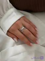 انگشتر نگینی سیلورژوپینگ زنانه