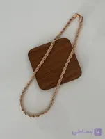 گردنبندطنابی طلایی ضخیم زنانه نمادار ژوپینگ