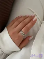 انگشتر کارتیر نگینی سیلور زنانه ژوپینگ