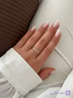 انگشترطرح گندم طلایی زنانه ژوپینگ