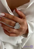 انگشتر بزرگ جواهری زنانه سیلور
