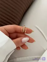 انگشتر ظریف و نگینی طلایی ژوپینگ زنانه