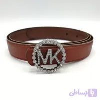 کمربند زنانه 2.5 سانت دور دوخت سگک خارجی نگینی
