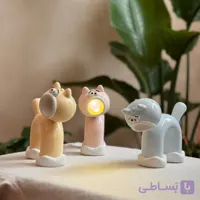 چراغ مطالعه گربه ای فانتزی با برچسب خال خالی