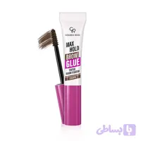 چسب ابرو ( ژل ابرو ) گلدن رز رنگی قهوه ای تیره Golden Rose مدل Max Hold Brow Glue BROWN حجم 7 میل