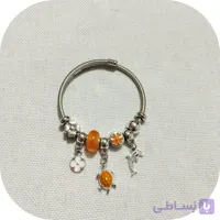 دستبند پاندورا نقره ای با آویزهای مختلف