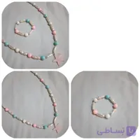 دستبند مروارید دفرمه دستساز اتصالات استیل رولباسی