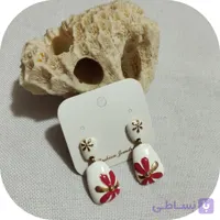 گوشواره میخی مدل میناکاری
