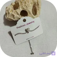 دستبند آسانسوری نگین قلبی سوارسکی