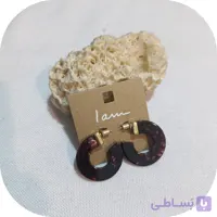 گوشواره نیم حلقه کائو چویی تک رنگ برند I am