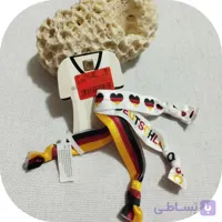 دستبند کشی پارچه ای و قفللی طرح پرچم آلمان برند accessories