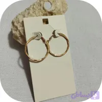 گوشواره حلقه ای در ۲ رنگ طلایی و نقره ای برند اروپایی